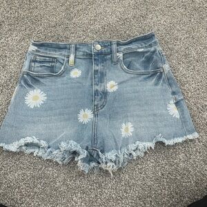 Material girl flower Jean shorts size 7